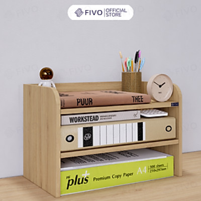 Kệ Sách Gỗ Mini Để Bàn FIVO FB27 Đa Năng, Dễ Lắp Ráp, Tiết Kiệm Không Gian, Gọn Gàng Góc Học Tập Và Làm Việc