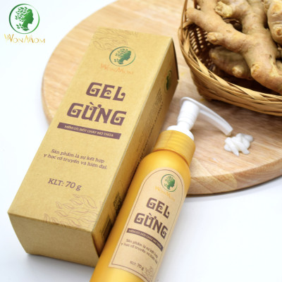 Gel gừng thảo dược, massage tan mỡ bụng, săn chắc eo Wonmom 70g