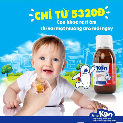 [Mua 2 Tặng 1 Canxi KidWell] 2 Siro Kan Imuno Glukan hỗ trợ miễn dịch nâng cao sức đề kháng cho bé - Chai 120ml