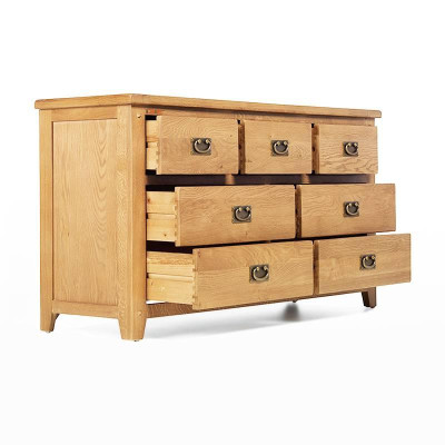 Tủ 7 Ngăn Kéo Ngang Rustic Gỗ Sồi IBIE