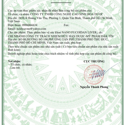 NANO FUCOIDAN LIVER - HỖ TRỢ TĂNG CƯỜNG CHỨC NĂNG GAN