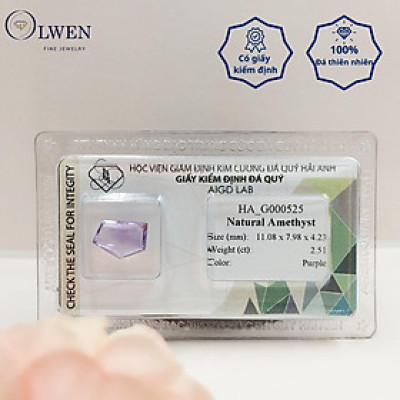 Viên đá thạch anh tím ( Amethyst ) thiên nhiên  HA_G000525