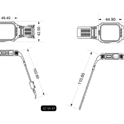 Ốp Case bảo vệ tích hợp dây đeo Resist Shock Slim cho Apple Watch Series 4/5/6/SE/7/8/9/SE2 Size 40mm/41mm/44mm/45mm - Hàng Chính Hãng