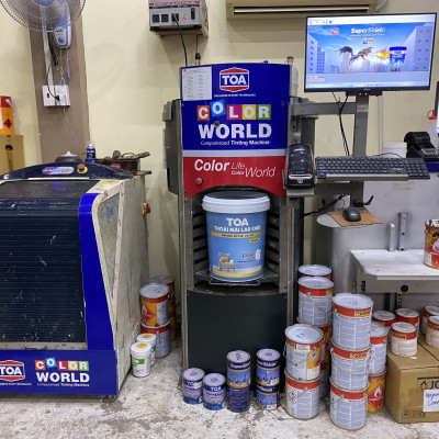 Sơn nước Toa 4 Season Top Silk dễ lau chùi nội thất màu vàng 7923 _5L