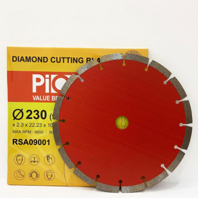 LƯỠI CẮT GẠCH - ĐÁ RSA09001 16 răng  đường kính phi Ø 230mm công nghệ ép nóng cao cấp