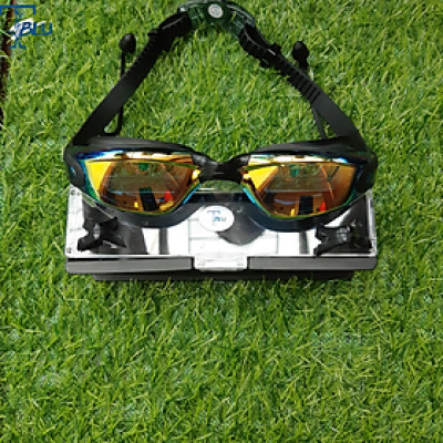 Kính Bơi Tráng Gương Liền Nút Tai TBLU Chống Tia UV, Hấp Hơi Nước