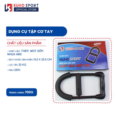 Combo 3 Món Dụng Cụ Tập Tay KUNOSPORT, Kìm Bóp Tay + Bóng Tập Cổ Tay + Lò Xo Tập Tay Chữ U