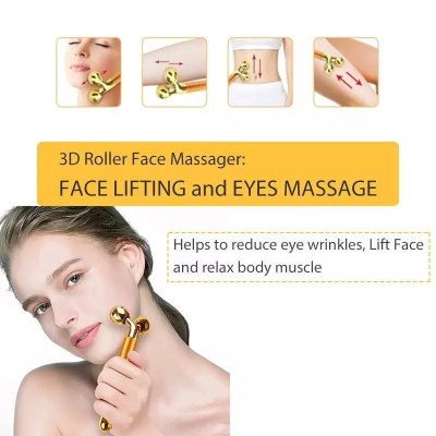 Bộ 2 Máy Massage Mặt Hình Con Lăn Chữ V Và Chữ T 3D Bằng Điện Giúp Da Mặt Săn Chắc