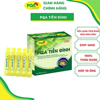 Tiền Đình PQA Hỗ Trợ Tăng Cường Tuần Hoàn Máu Não, Tai Biến,  Các Triệu Chứng Sau Tai Biến Hộp 10 Ống