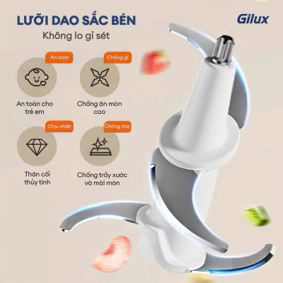 Máy Xay Thịt Đa Năng 500W, 4 Lưỡi Dao, Dung Tích 3.5L – Xay Nhanh, Tiện Lợi - HÀNG CHÍNH HÃNG MINIIN