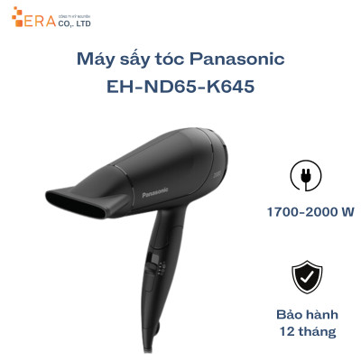 Máy sấy tóc Panasonic EH-ND65-K645 – Công suất tương đương 2300W – Sấy nóng lạnh – Đầu sấy tạo kiểu 11mm – Hàng chính hãng