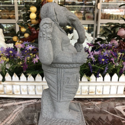 Tượng thần Ganesha, tượng voi trang trí sân vườn - Cao 30 cm