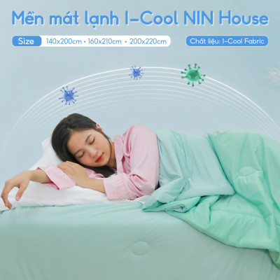 [CHĂN HÈ MÁT LẠNH] Mền lạnh I Cool Advance NIN House NM8036 1m6x2m1 màu gradient pastel | Chăn chần bông Ice Silk