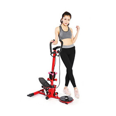 Máy tập thể dục đa năng TT02, máy tâp leo núi kết hợp xoay eo, dây kéo đàn hồi tập tay kèm bộ tạ tay cho chị em tập tại nhà tiện lợi