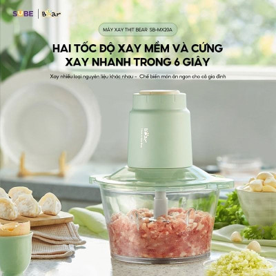 Máy xay thịt Bear lưỡi dao kép 1.8L SB-MX20A (Bản Quốc Tế) - Hàng chính hãng