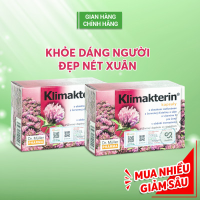 Combo 2 Hộp Viên Nội Tiết Tố Nữ Klimakterin - Estrogen Thảo Dược - Cân Bằng Nội Tiết Tố Nữ - Chậm Quá Trình Lão Hóa, Mãn Kinh - Dr. Muller Từ Cộng Hòa Séc