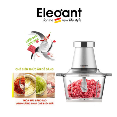 Máy xay thịt đa năng Elegant FC-J08 công suất 350W, cối thủy tinh 1.8L - Hàng chính hãng