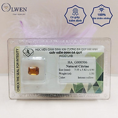 Viên đá thạch anh vàng ( citrine ) thiên nhiên  HA_G000506