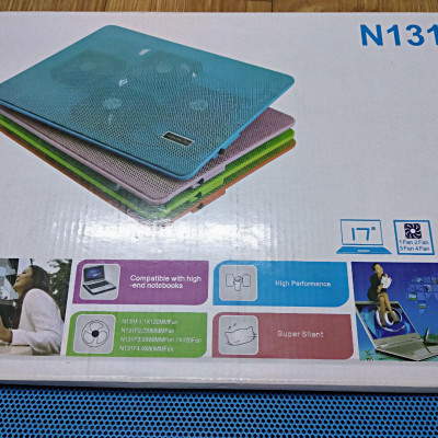 Đế tản nhiệt laptop N131 có led 2 quạt giải nhiệt cực nhanh đế nâng 4 chế độ (Tặng kèm món quà tri ân) 2Fan 8x8cm- Hàng chính hãng