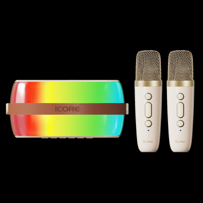 Bộ Loa Karaoke mini Bluetooth iCore ISM69 kèm 02 Micro - Hàng Chính Hãng