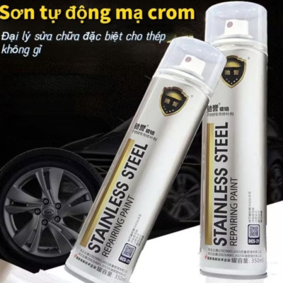 CHAI SƠN XỊT SÁNG MẠ MÀU INOX XỊT TRANG TRÍ CHỊU NHIỆT CAO