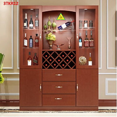 Vách ngăn kiêm tủ rượu trang trí phòng khách 3TKR12 - Nội thất lắp ráp Viễn Đông ADV