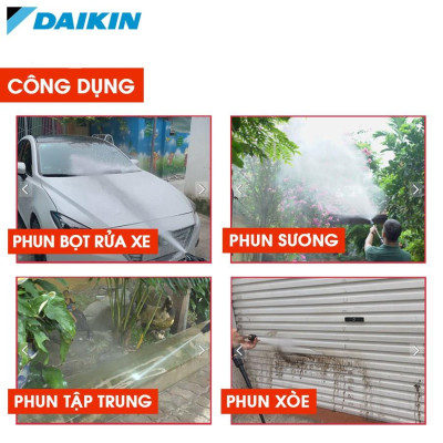 Máy rửa xe mini, Máy xịt rửa cao áp DAIKIN 2800W DK990A - Có áp chống giật + Chống cháy - Chất Lượng Tốt