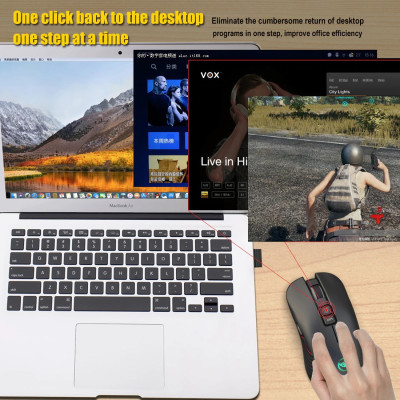 Chuột Gaming LED Chơi Game Không Dây Wireless 2.4GHZ 3600DPI T30 - Hàng Nhập Khẩu