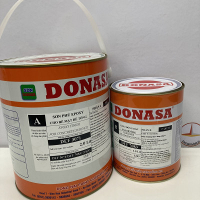 Sơn sàn bê tông Donasa /Floor coating Paint màu xám sáng DEF 3071 3L
