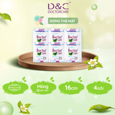 Combo 6 Băng vệ sinh hàng ngày  thảo dược Doctor Care 16 cm siêu khô thoáng cả ngày dài