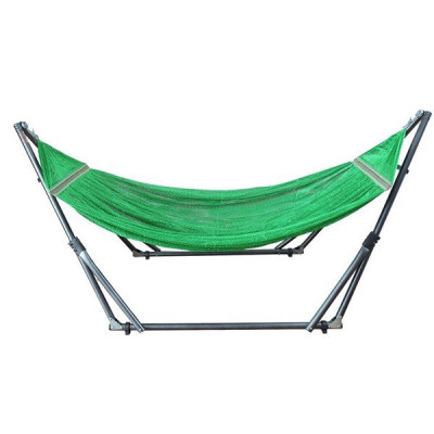 Võng xếp khung thép cao cấp VINANOI KVT32 - Lưới võng cỡ đại màu xanh lá