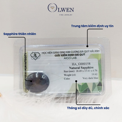 Viên đá Sapphire thiên nhiên HA-G000158