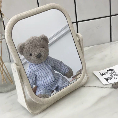 Gương Vuông Để Bàn Hai Mặt Lúa Mạch Gương Lúa Mạch Trang Điểm Cao Cấp Xoay 360 Độ Giao Màu Ngẫu Nhiên