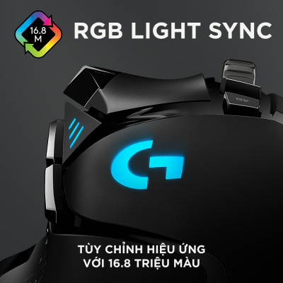 Chuột game hiệu suất cao Logitech G502 Hero RGB Lightsync - Hàng chính hãng