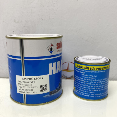 Sơn epoxy Hải Âu màu hồng đơn EP555 1L/Bộ