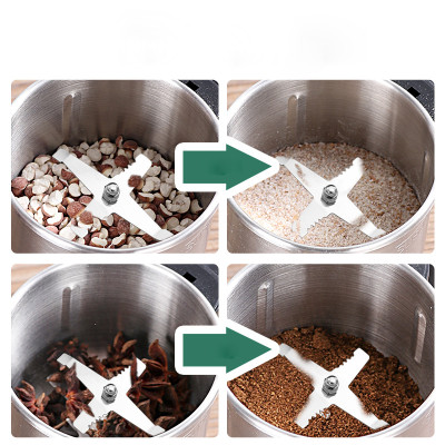 Máy Xay Tiêu Hạt Cafe Hạt Khô Gia Vị Đa Năng Công Suất 250W 8 Lưỡi Dao Cực Bén Chất Liệu Cối Inox - Hàng nhập khẩu