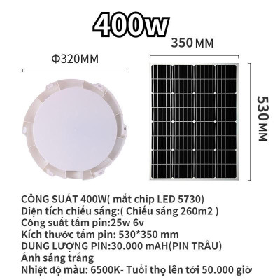 Đèn năng lượng mặt trời 400W 500W Đèn trần năng lượng mặt trời, Đèn LED ban công,