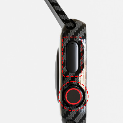 Case Bảo Vệ Mặt Kính Vân Carbon cho Apple Watch 4/5/6/SE/7/8/SE12 Size 40mm / 41mm / 44mm / 45mm - Hàng Chính Hãng