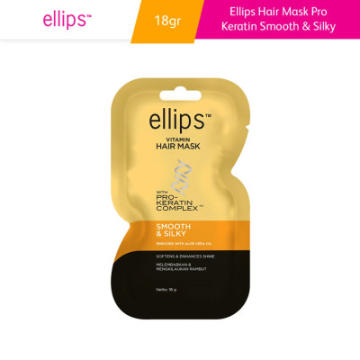 Kem ủ tóc giúp phục hồi tóc hư tổn Ellips Vitamin Hair Mask Pro Keratin Complex -  Smooth & Silky 18g