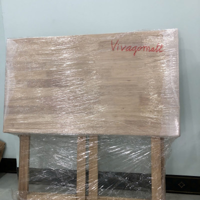 Bàn học gỗ xếp gấp gọn đa năng, 4 cạnh mặt bàn được bo tròn 