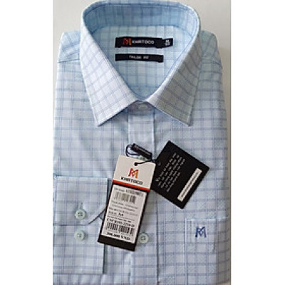 Khatoco- Áo sơ mi dài tay Khatoco dáng Tailor Fit chống nhăn, mát mịn vải sợi tre, cotton