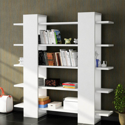 Giá sách trang trí bằng gỗ thiết kế đa năng SMLIFE Bright