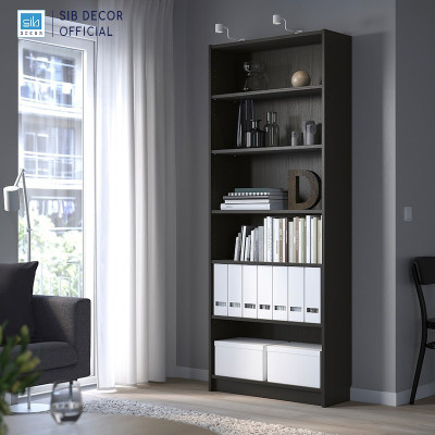 Kệ Sách 6 Tầng Billy Cao 202cm, Dài 80cm Rộng 28cm SIB Decor KSG109