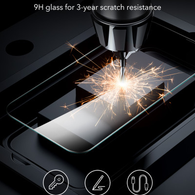 Kính Cường Lực ESR cho iPhone 16 / iPhone 16 Plus / iPhone 16 Pro / iPhone 16 Pro Max ESR Tempered-Glass Screen Protector - Hàng Chính Hãng