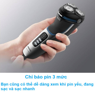 Máy cạo râu khô và ướt cao cấp thương hiệu Philips S3206/09 - Hàng Nhập Khẩu