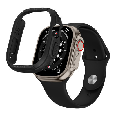 Ốp Case Đen và Trong Suốt cho Apple Watch Ultra / Apple Watch Ultra 2 49mm - Hàng Chính Hãng
