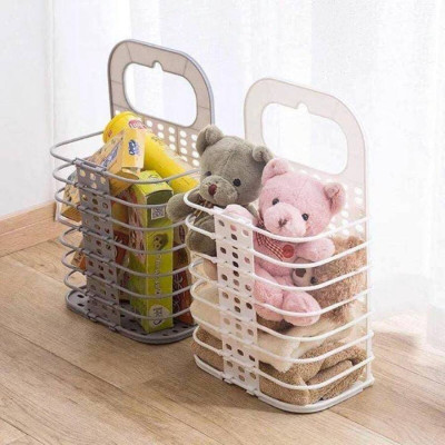 Combo 2 giỏ đựng đồ treo tường + tặng móc treo quần áo có 8 kẹp tiện lợi (giao màu ngẫu nhiên)