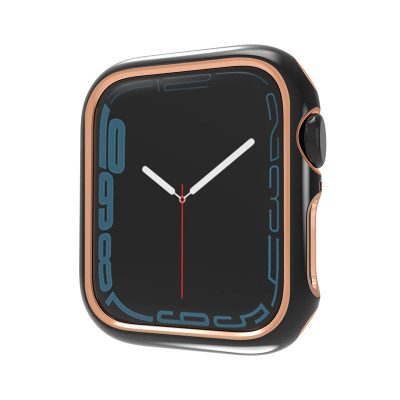 Ốp Case PC Viền Màu cho Apple Watch Series 4/5/6/SE/7/8/9/SE1,2 Size 40mm/41mm/44mm/45mm - Hàng Chính Hãng