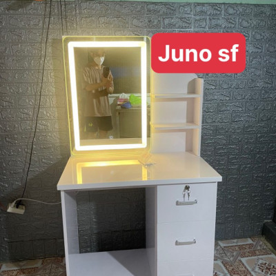 Bàn trang điểm đèn led 3 chế độ Juno Soaf kèm ghế hiện đại