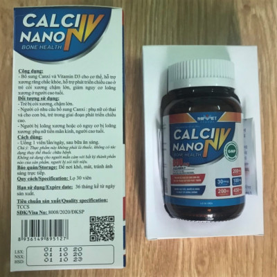 THỰC PHẨM BẢO VỆ SỨC KHỎE CALCI NANO NV - BỔ SUNG CANXI